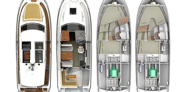 Nimbus 305 Coupe Layout