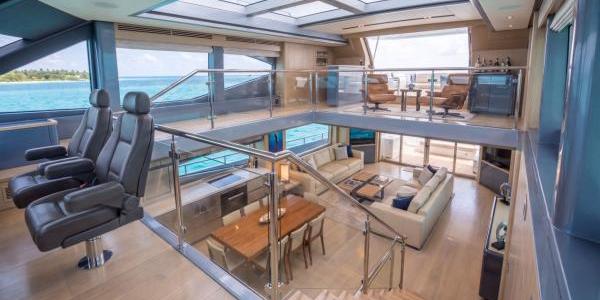 28m Sports Catamaran Upper Saloon