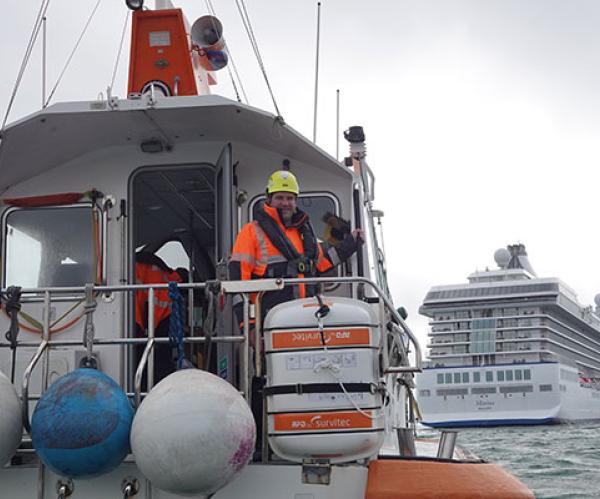 Falmouth Harbour Pilot Trainee James Gilbert
